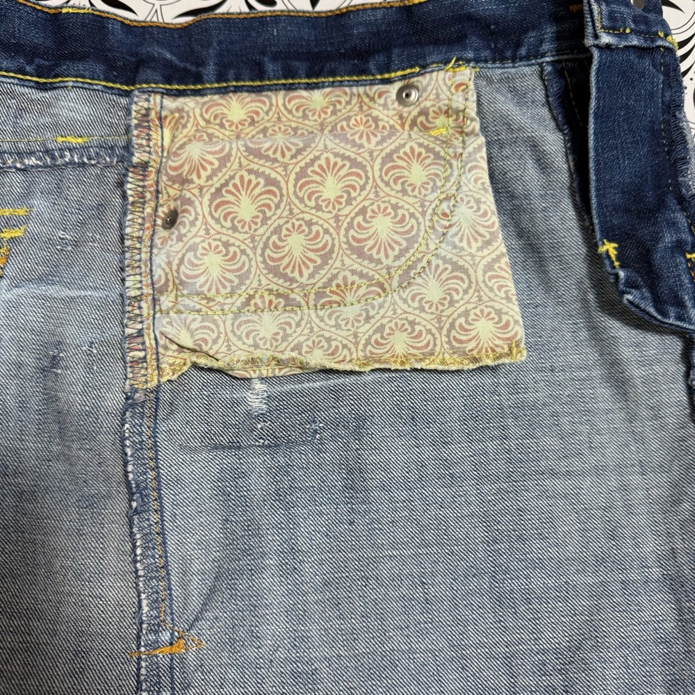 Vintage Old Navy Embroidered Denim Blue Mini Skirt - Picture 9 of 9